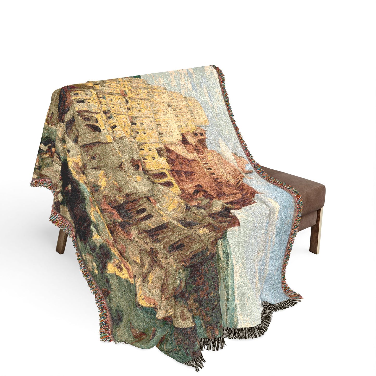 Pieter Bruegel the Elder - The Tower of Babel (Vienna) - Google Art Project - edited | Woven Tapestry Blanket