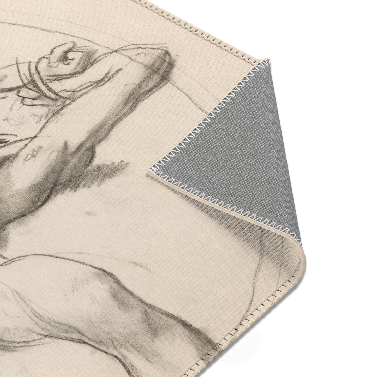 John Singer Sargent - Bound Man (recto); Sketch of Bound Man (verso) | Area Rug