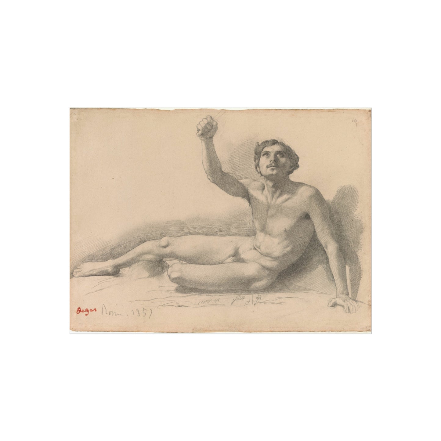Hilaire Germain Edgar Degas - Study of a Male Nude | Fine Art Poster