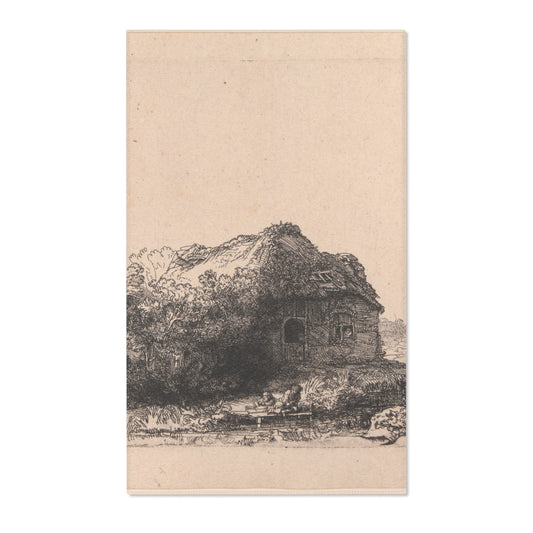 Landscape with Cottages and a Hay Barn — Rembrandt Area Rug