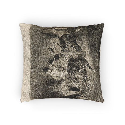 Faust and Mephistopheles Galloping Through — Delacroix Pillow