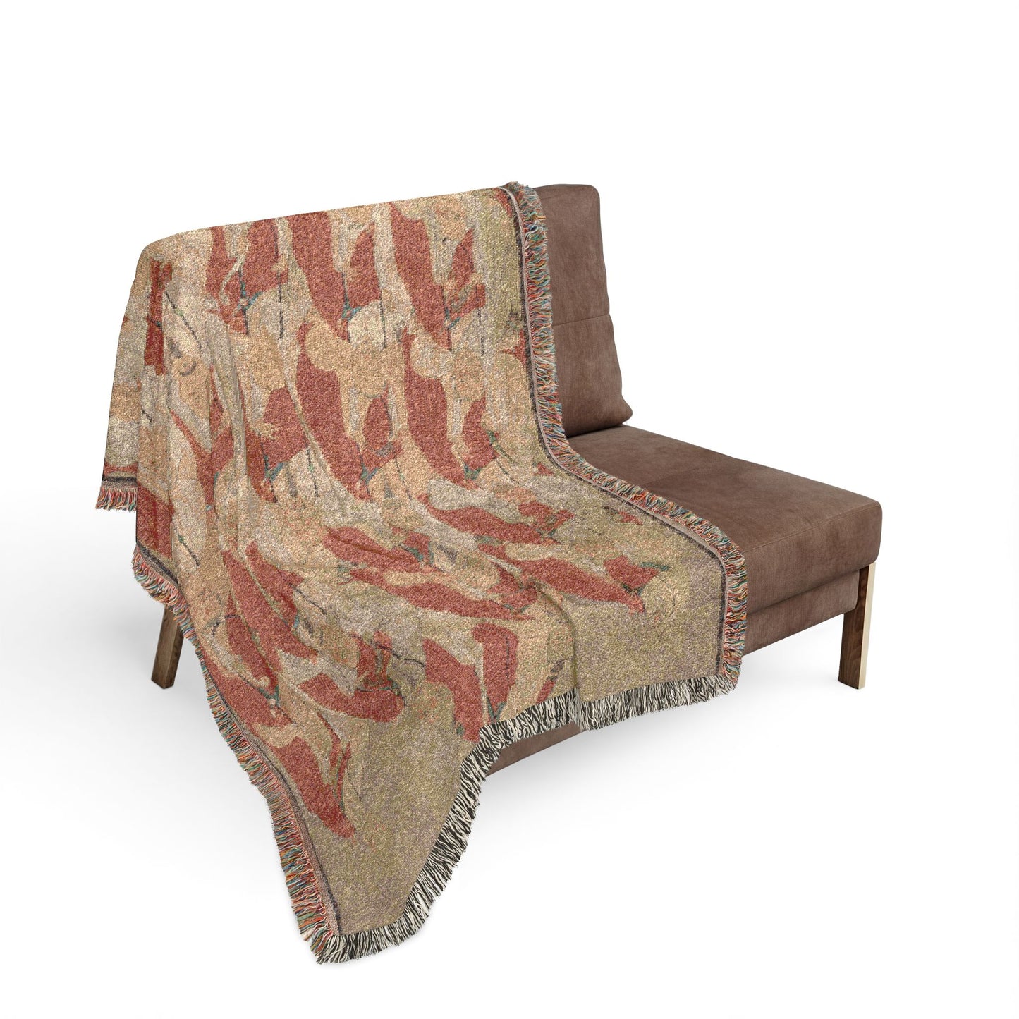 Lineage Portrait of Buddhist Monks Woven Throw Blanket