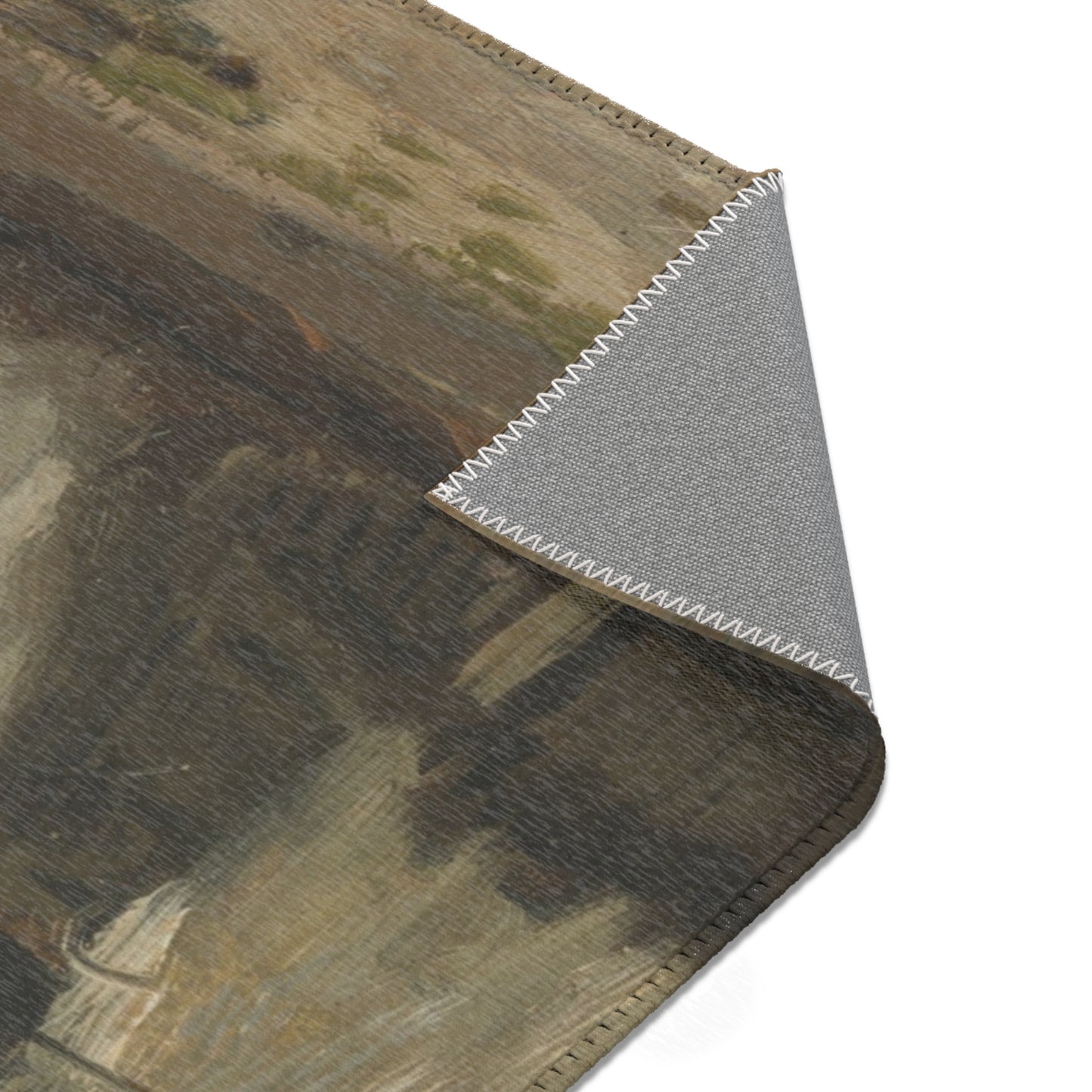 Vincent van Gogh - A Peasant Woman Digging in Front of Her Cottage | Area Rug