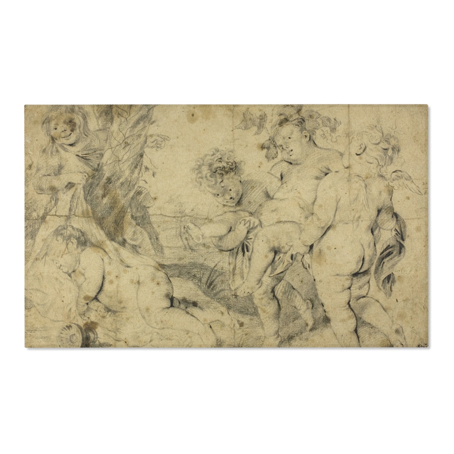 Anthony van Dyck - Young Bacchus and Companions | Area Rug