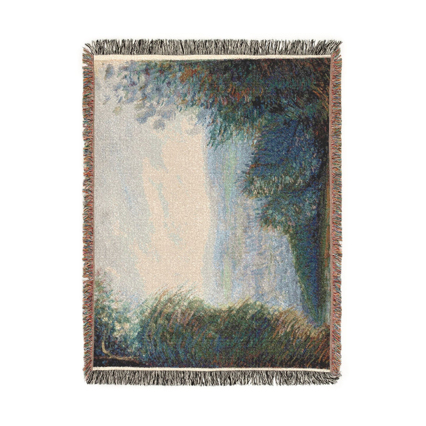 Pierre-Auguste Renoir - The Auvers Valley on the Oise River | Woven Tapestry Blanket