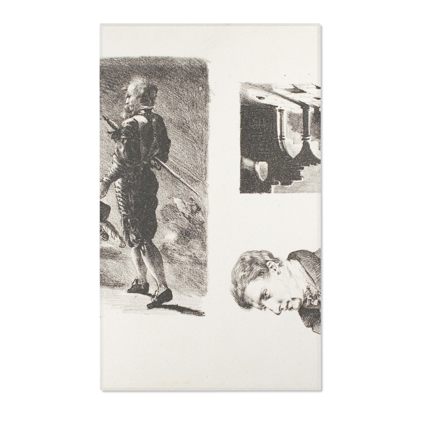 Eugène Delacroix - Sheet of Sketches | Area Rug