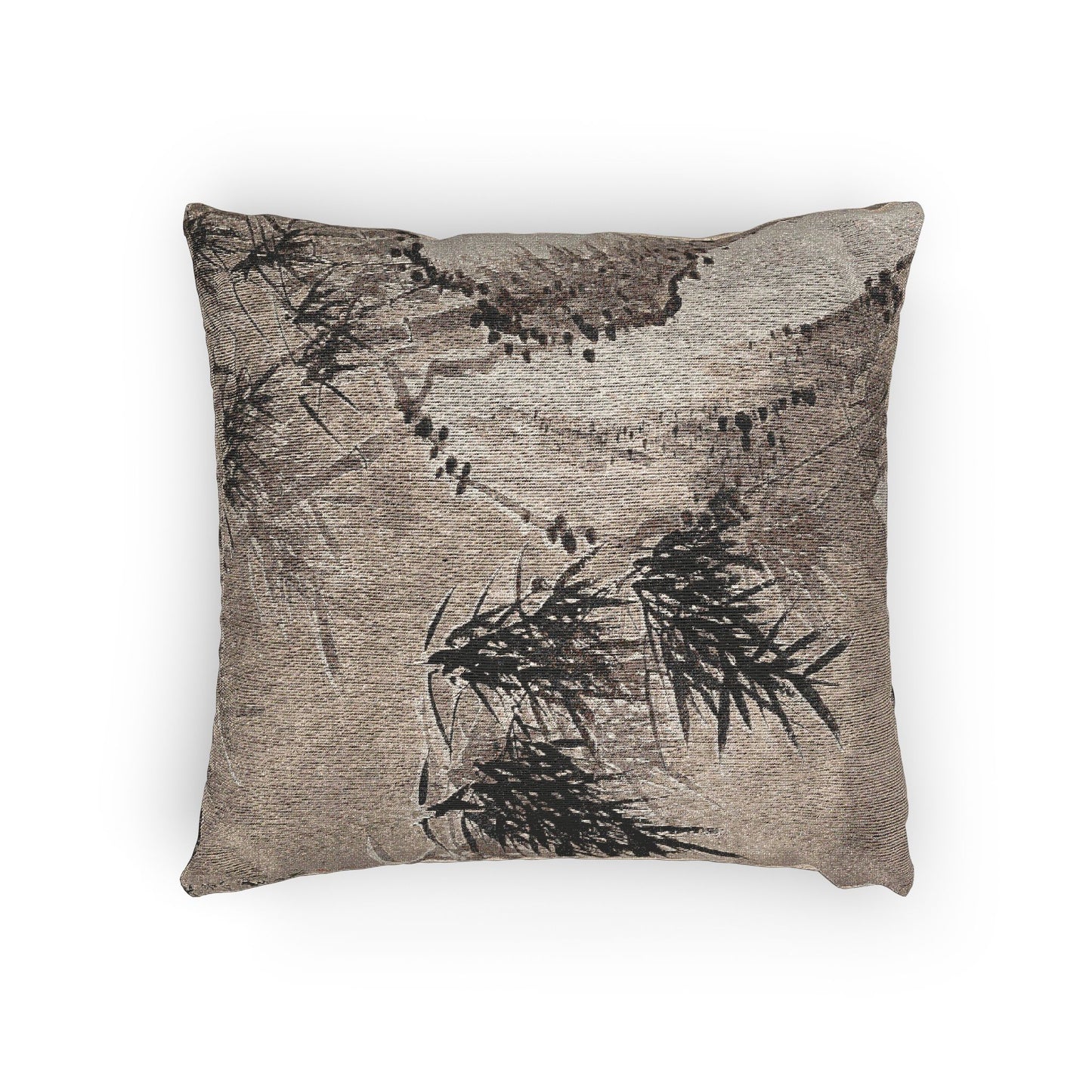 112_bamboo-in-snow | Woven Pillow