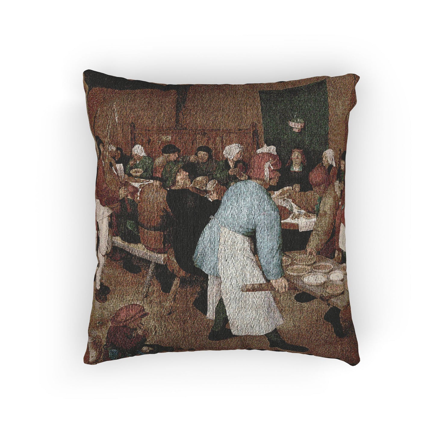 Pieter Bruegel the Elder - Peasant Wedding - Google Art Project 2 | Woven Pillow