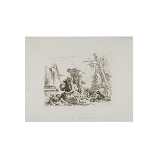 A Woman with her Arms in Chains and Four Other Figures — Giovanni Battista Tiepolo Fine Art Poster