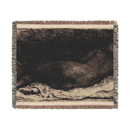 Reclining Female Nude — Rembrandt Tapestry Blanket