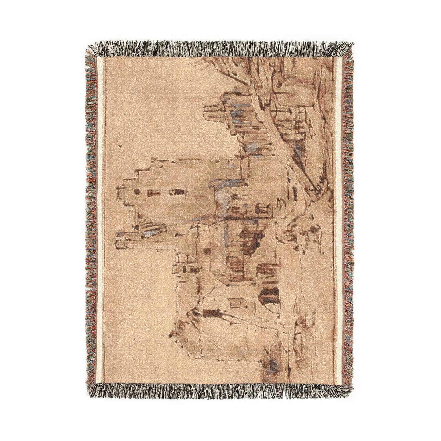 Rembrandt van Rijn - Kostverloren Castle in Decay | Woven Tapestry Blanket