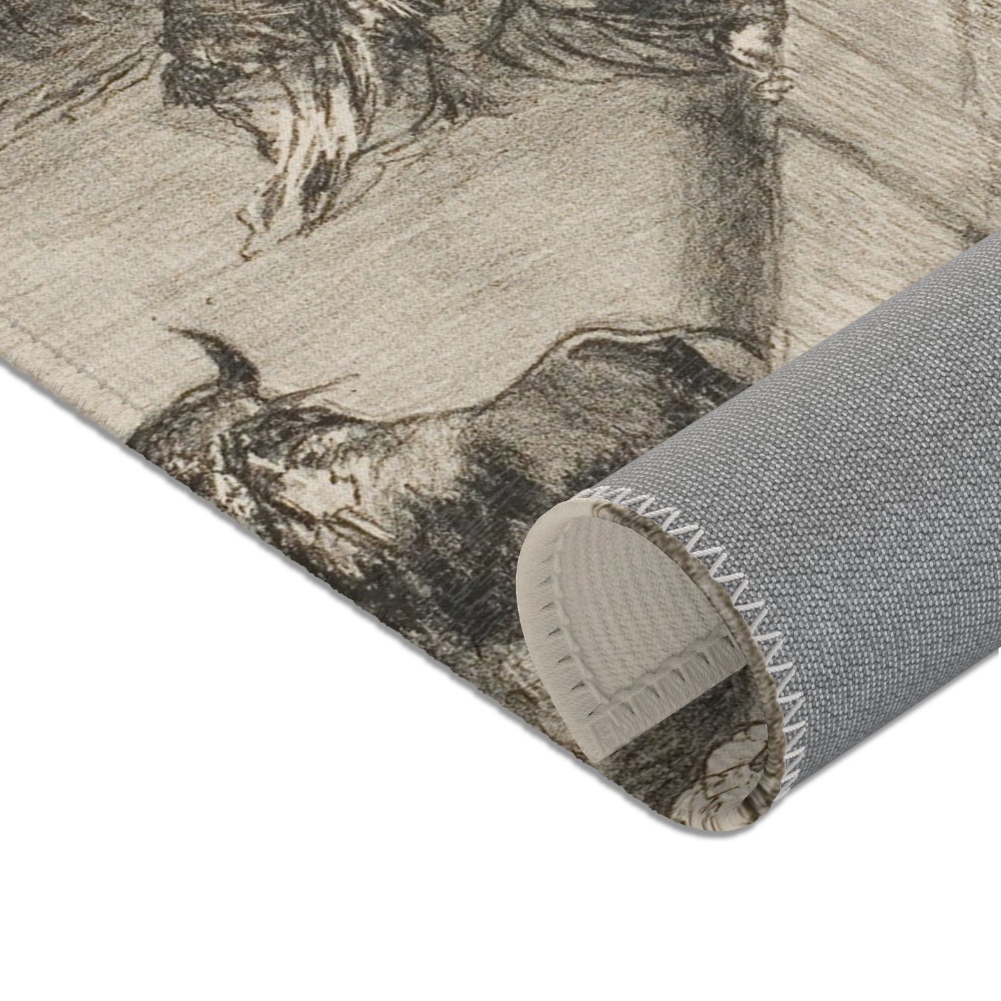 Francisco José de Goya y Lucientes - Bullfight in a divided ring, from The Bulls of Bordeaux | Area Rug