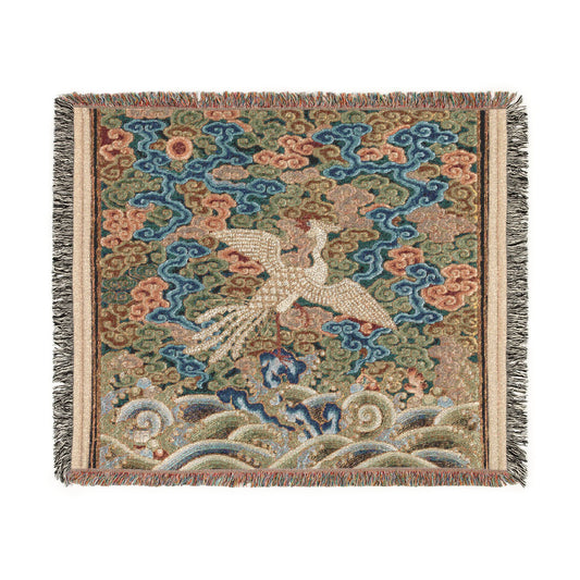 Rank Badge with Silver Pheasant I Tapestry Blanket