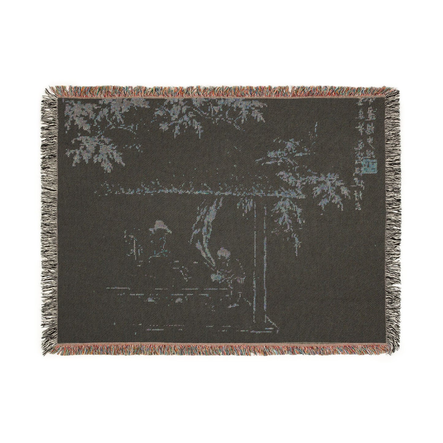 118_a-scholar-at-a-table-with-a-servant | Woven Tapestry Blanket