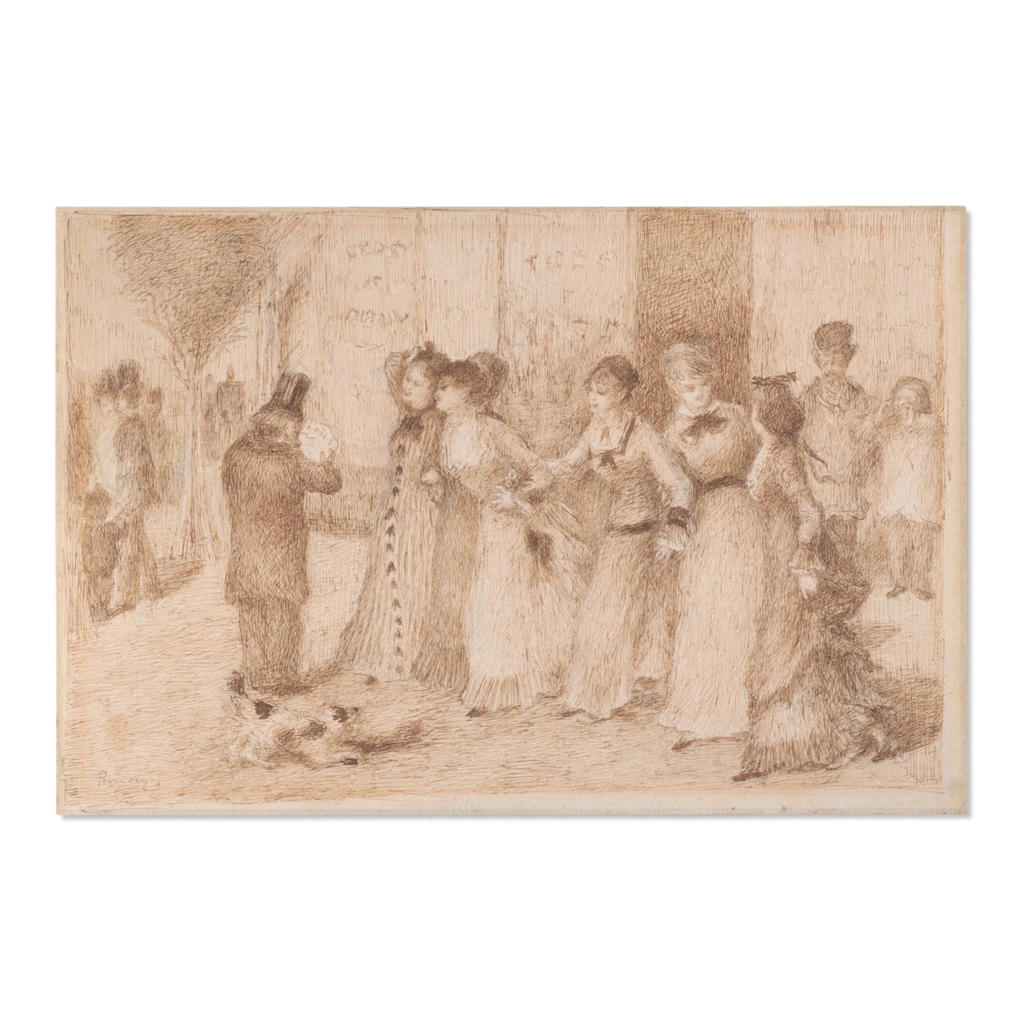 Pierre-Auguste Renoir - Workers' Daughters on the Outer Boulevard (Illustration for Émile Zola's L'Assommoir ) | Area Rug