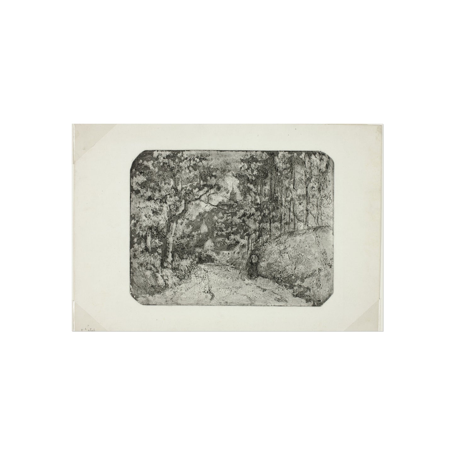 Camille Pissarro - Wooded Lane at Pontoise | Fine Art Poster
