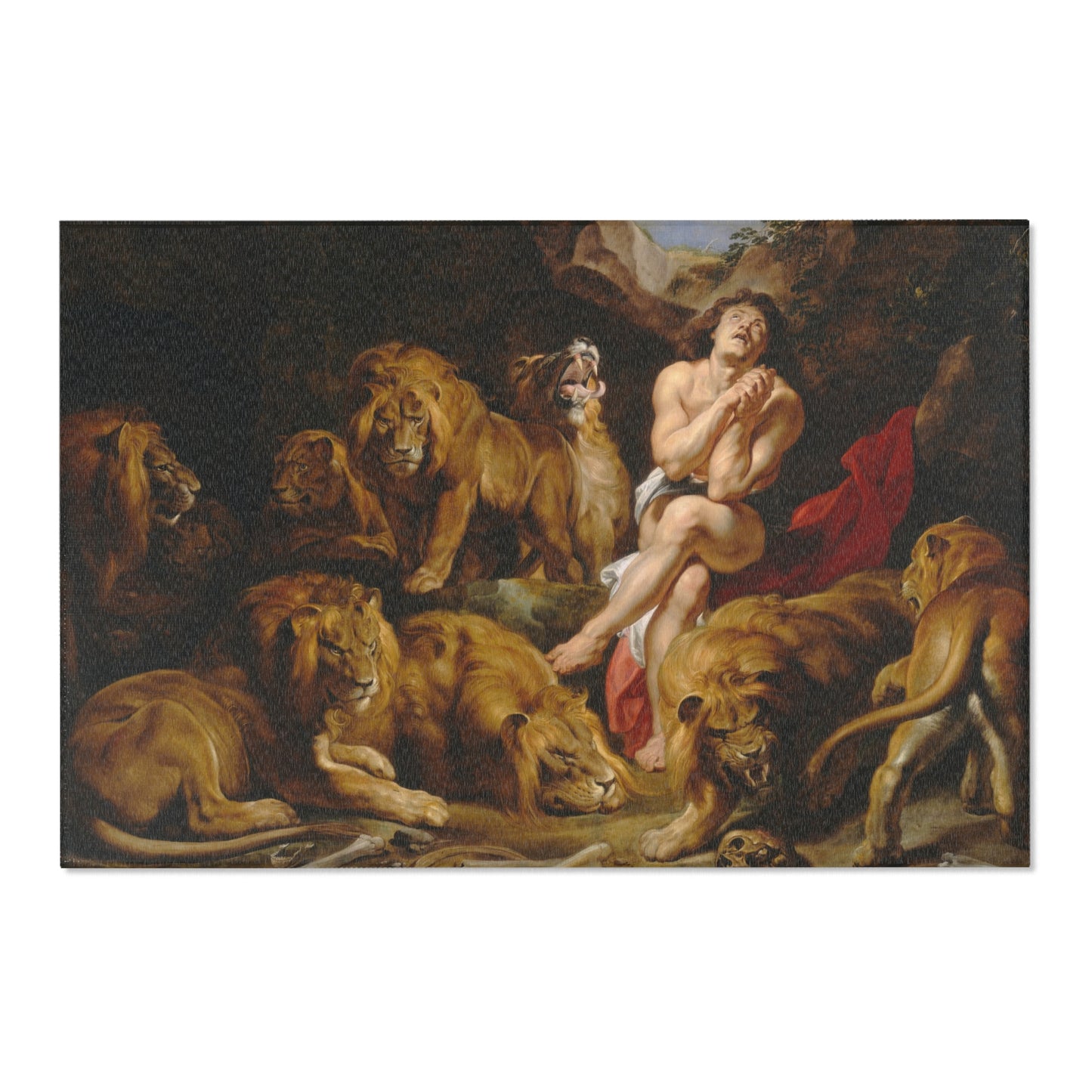 Sir Peter Paul Rubens - Daniel in the Lions' Den - Google Art Project | Area Rug