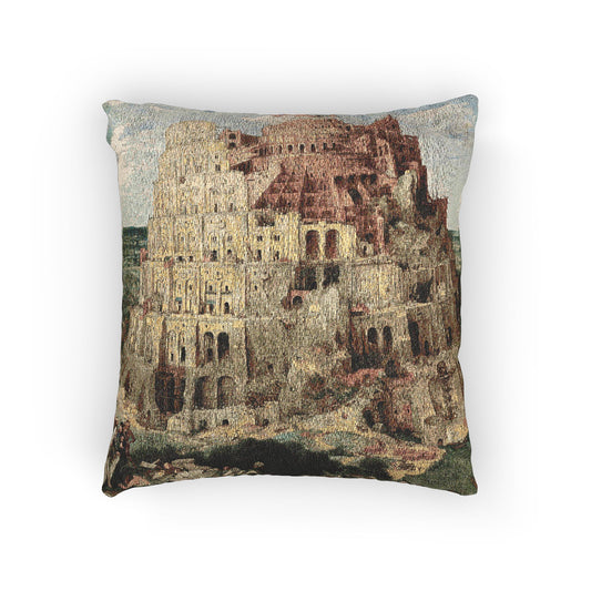 The Tower of Babel (Vienna) — Pieter Bruegel the Elder Woven Pillow