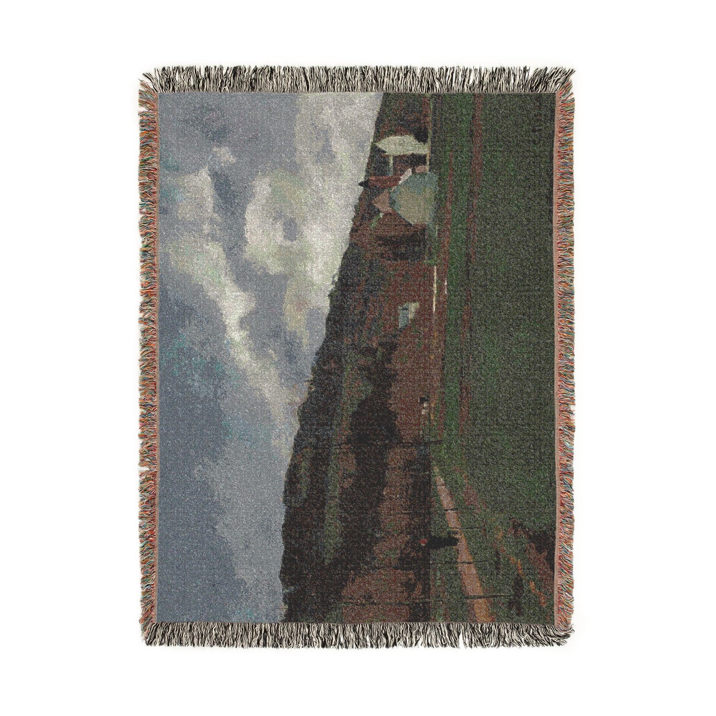 Camille Pissarro - The Banks of the Marne in Winter | Woven Tapestry Blanket