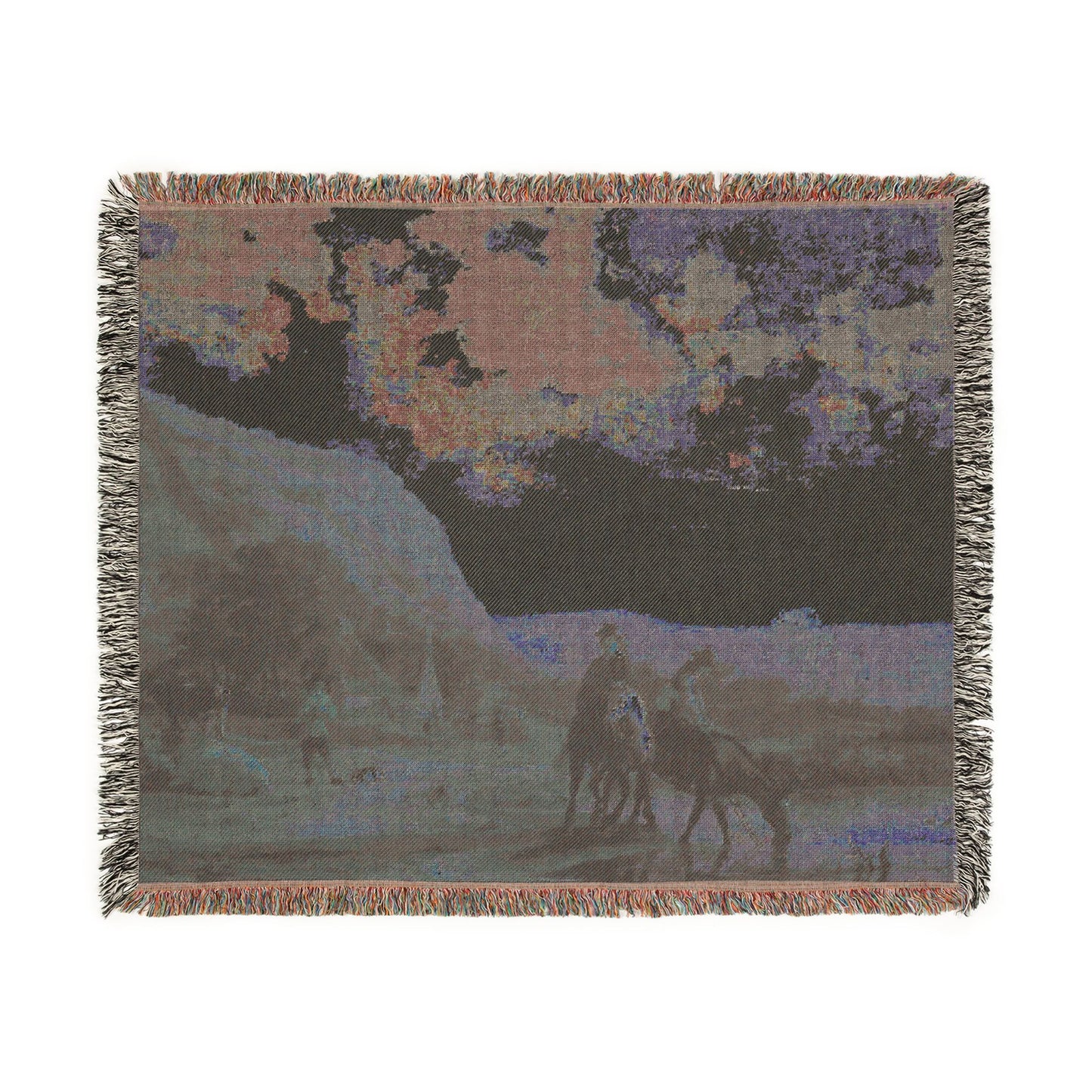 Aelbert Cuyp - Rivierlandschap met ruiters - Google Art Project | Woven Tapestry Blanket