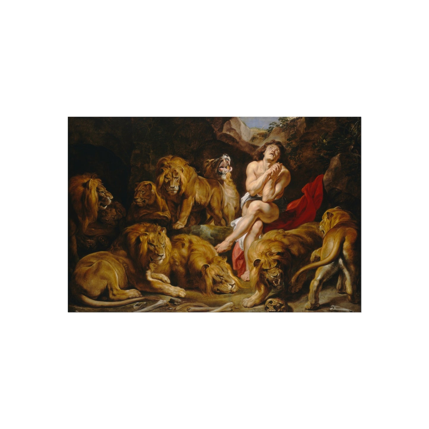 Sir Peter Paul Rubens - Daniel in the Lions' Den - Google Art Project | Fine Art Poster