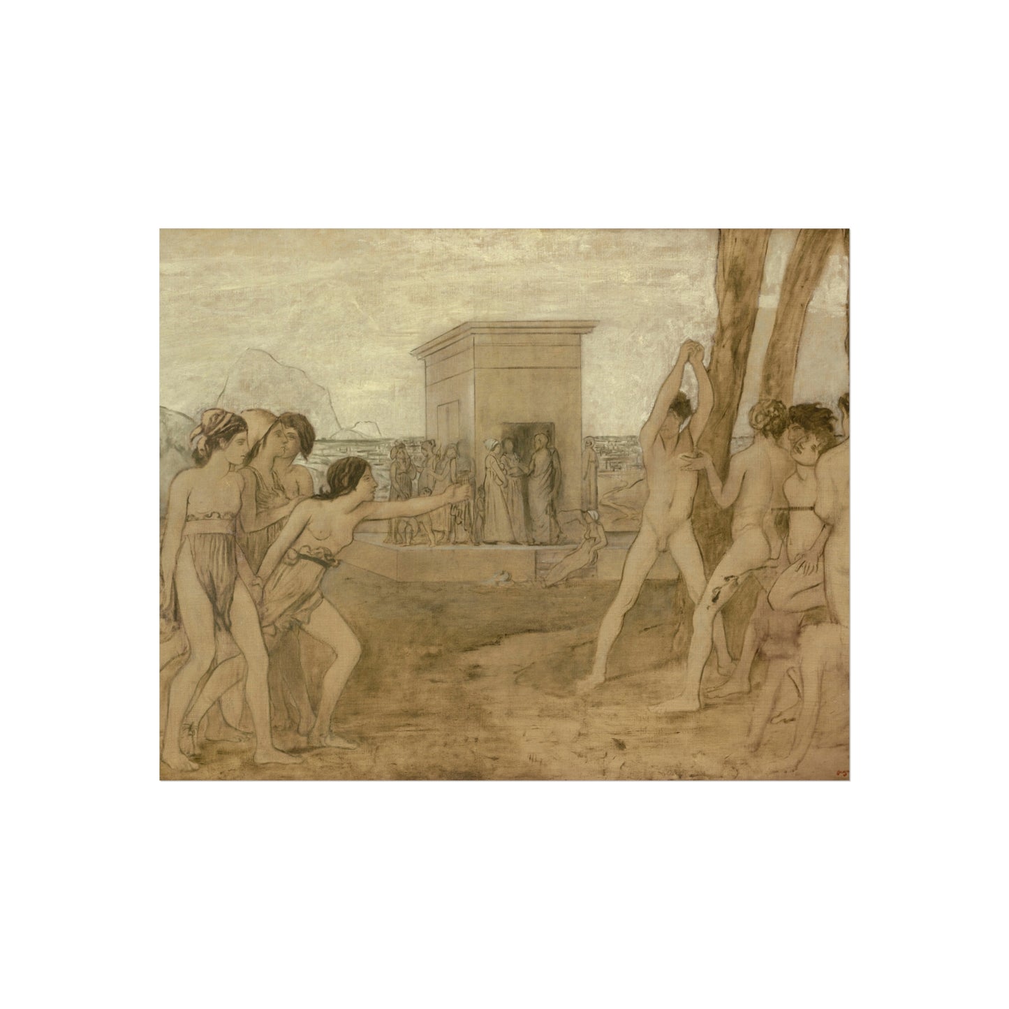 Hilaire Germain Edgar Degas - Young Spartan Girls Challenging Boys | Fine Art Poster