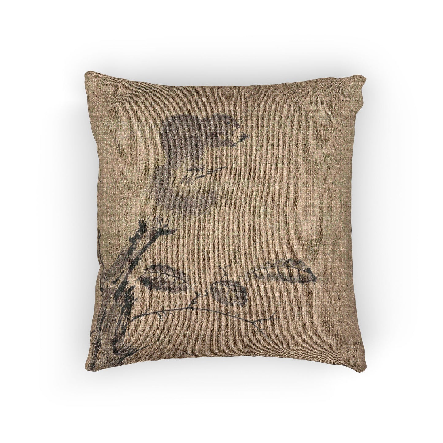 091_squirrels-on-the-chestnut-tree | Woven Pillow