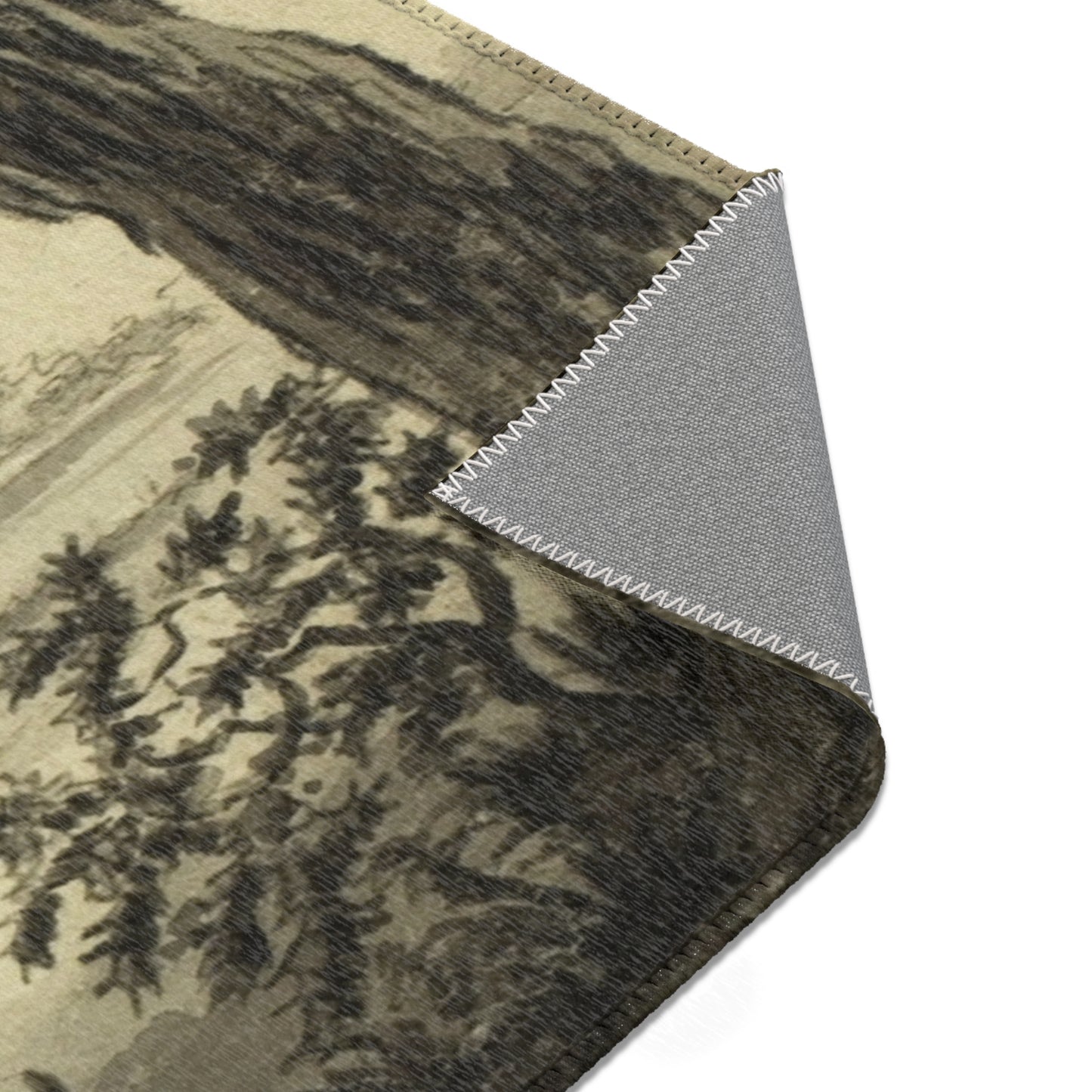 Style of Jacob van Ruisdael - Figures with Baskets on Road | Area Rug