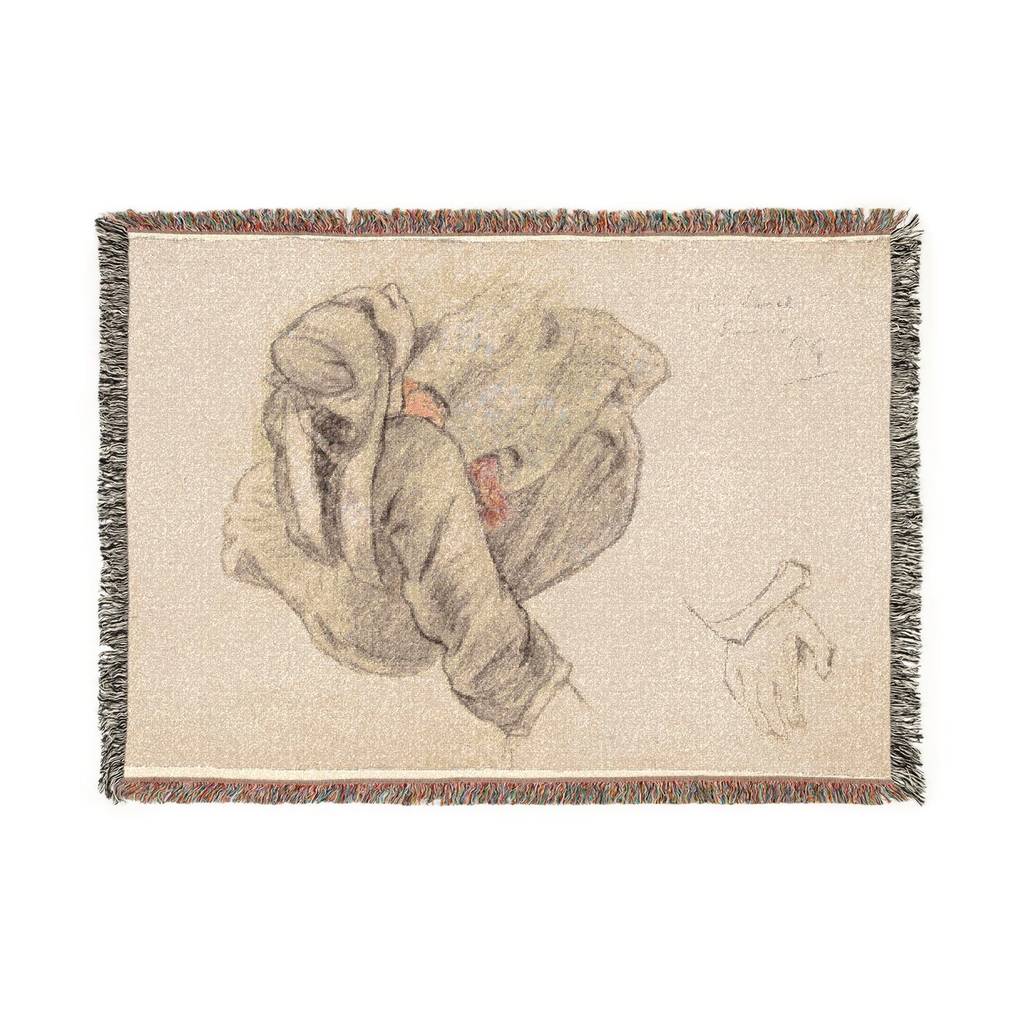 Paul Gauguin - Seated Breton Woman | Woven Tapestry Blanket
