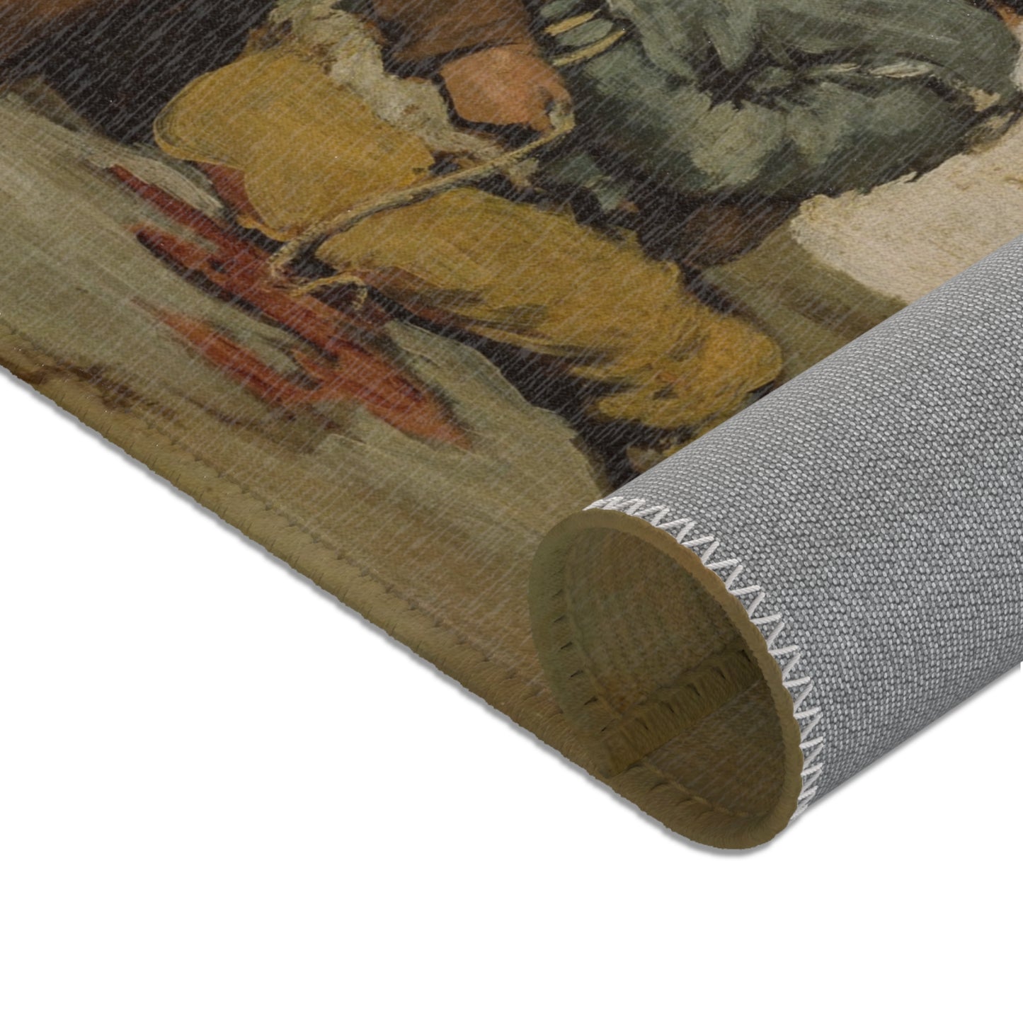 Francisco José de Goya y Lucientes - Friar Pedro Binds El Maragato with a Rope | Area Rug