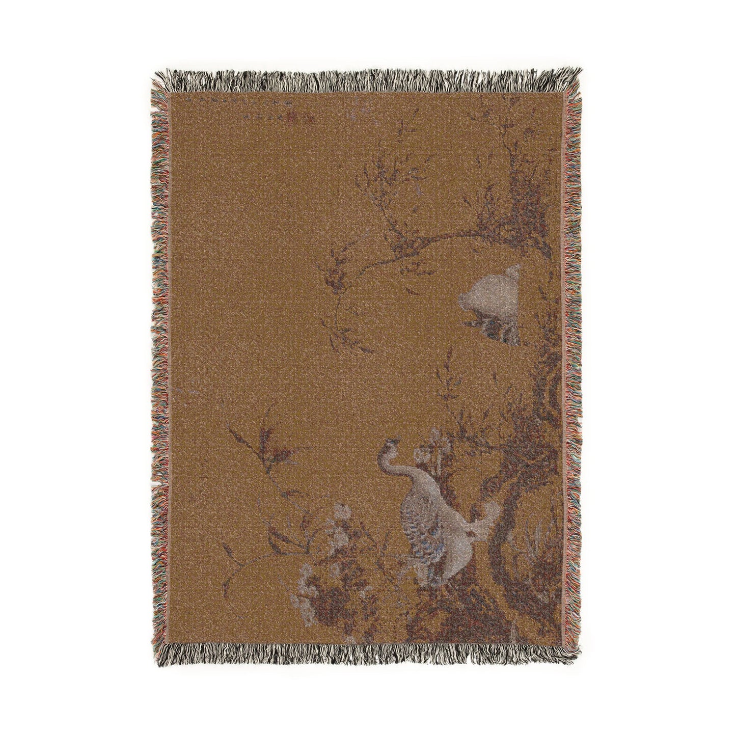 041_geese-on-a-riverbank | Woven Tapestry Blanket