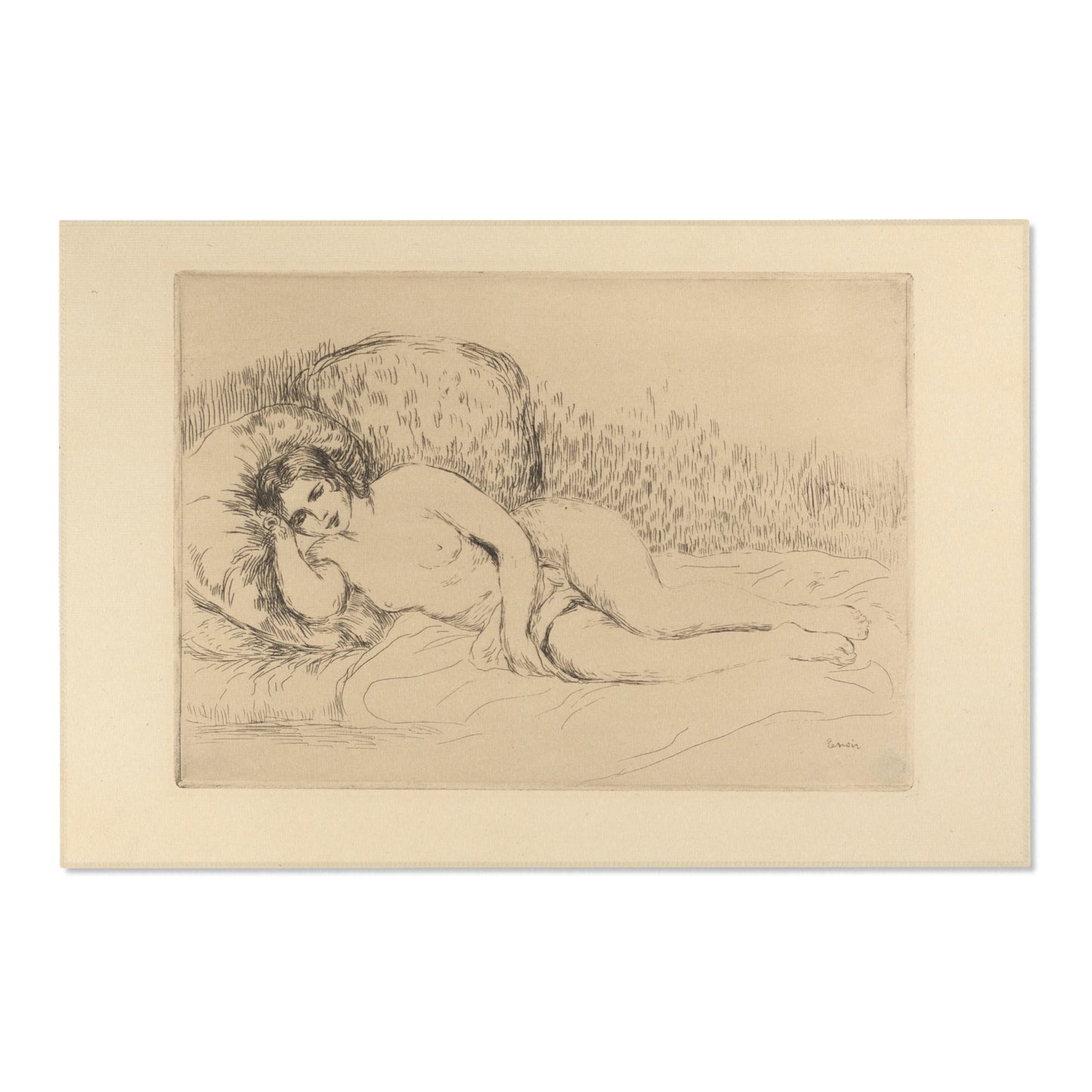 Pierre-Auguste Renoir - Woman Reclining, to the Left | Area Rug