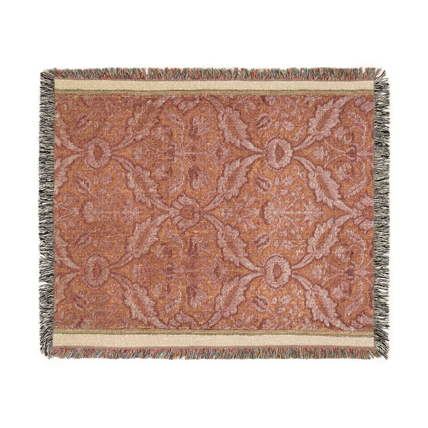 Textile with Flora Woven Throw Blanket
