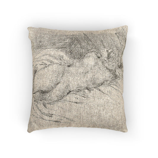 Study of a Woman Seen from the Back — Delacroix Pillow