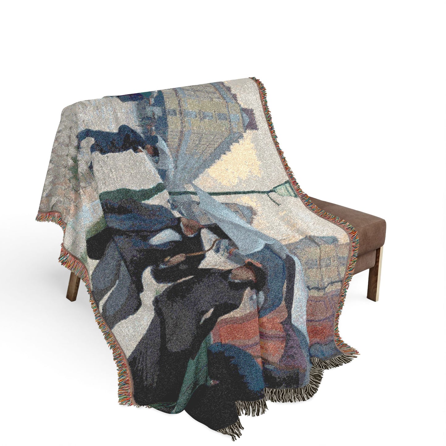 Gustave Caillebotte - Paris Street; Rainy Day | Woven Tapestry Blanket