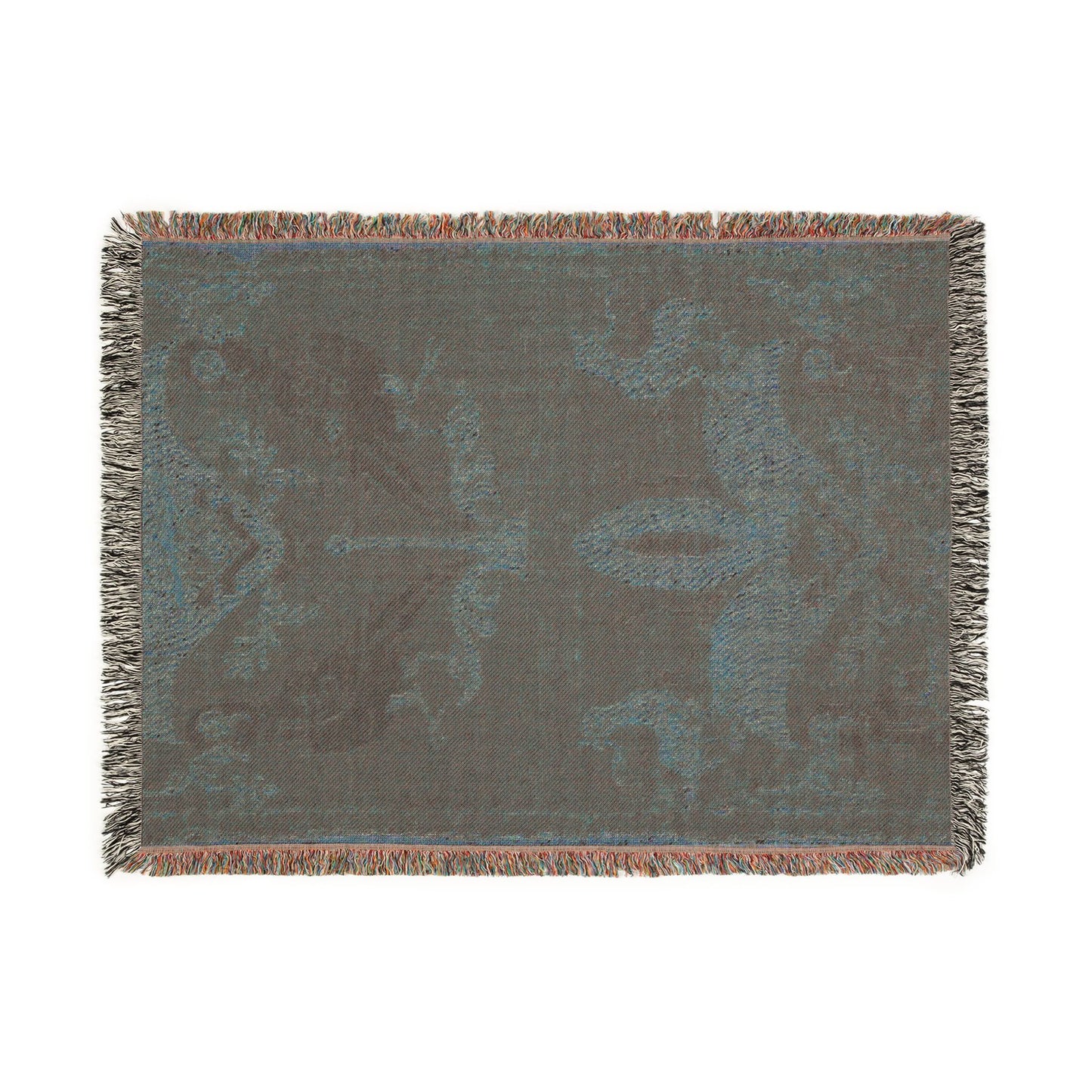 Palmettes and Birds from a Tunic or Curtain Woven Throw Blanket
