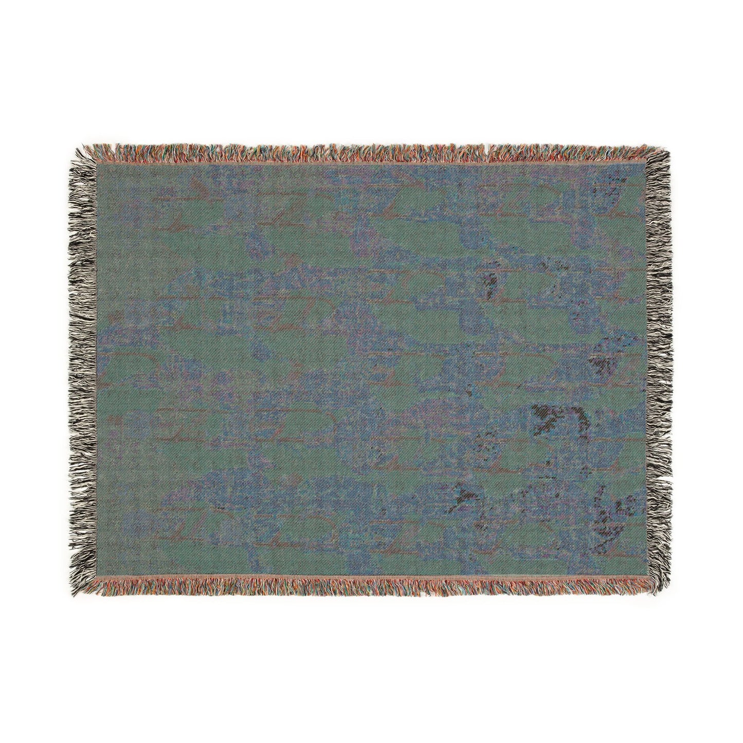 Lineage Portrait of Buddhist Monks Woven Throw Blanket