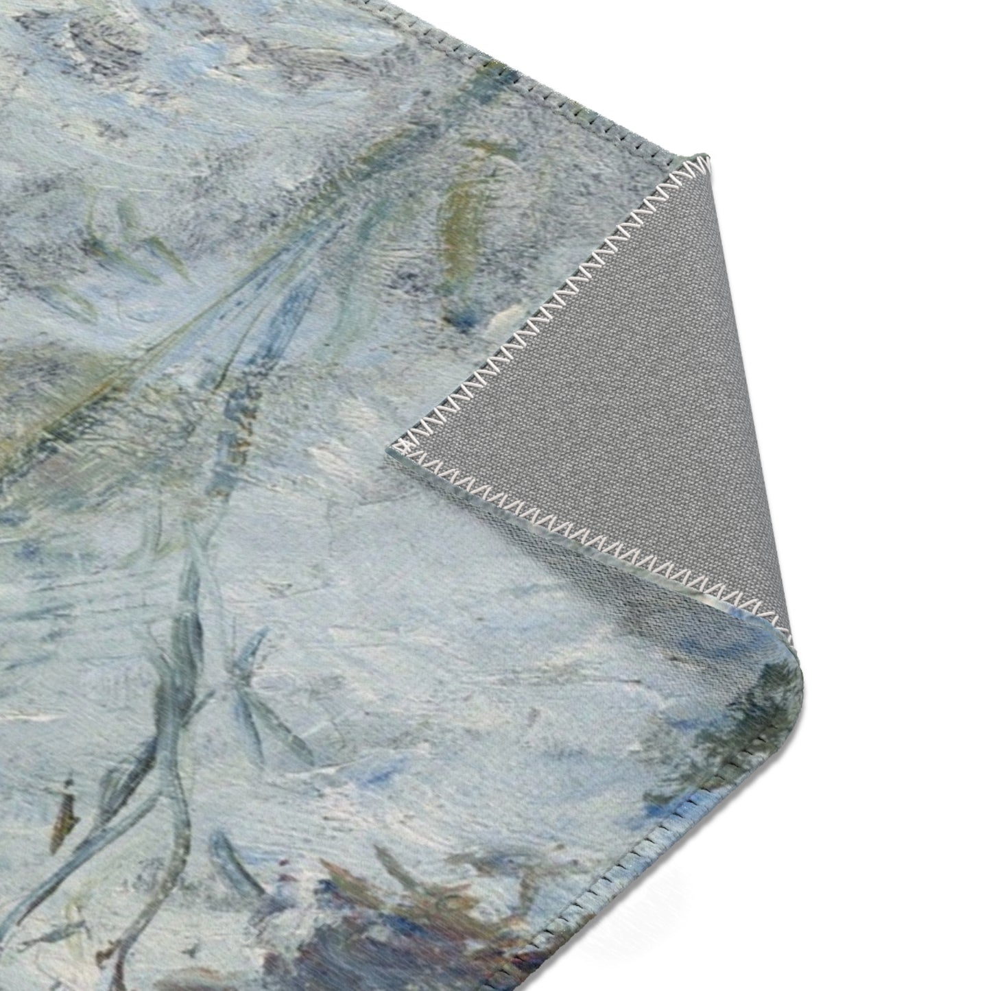 Camille Pissarro - Rabbit Warren at Pontoise, Snow | Area Rug