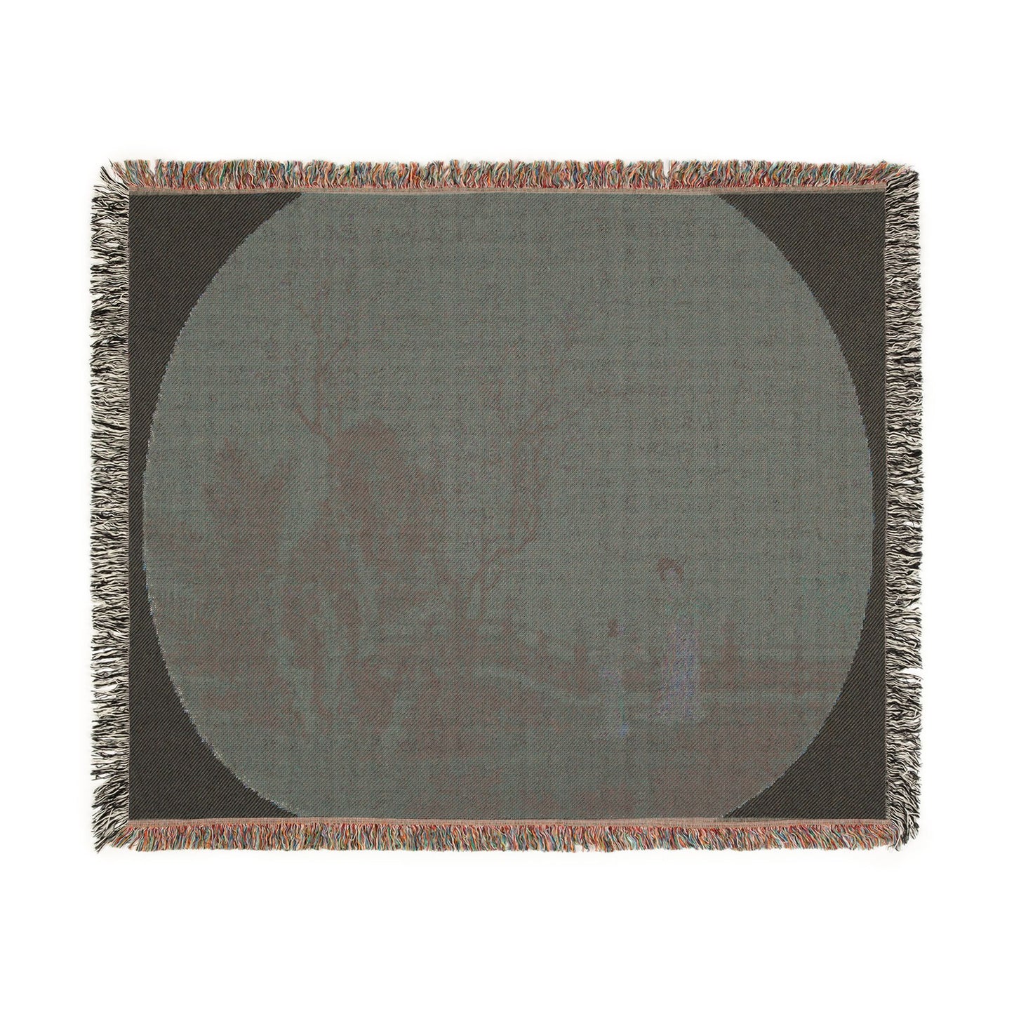 031_woman-with-female-servant-in-a-palace-garden | Woven Tapestry Blanket