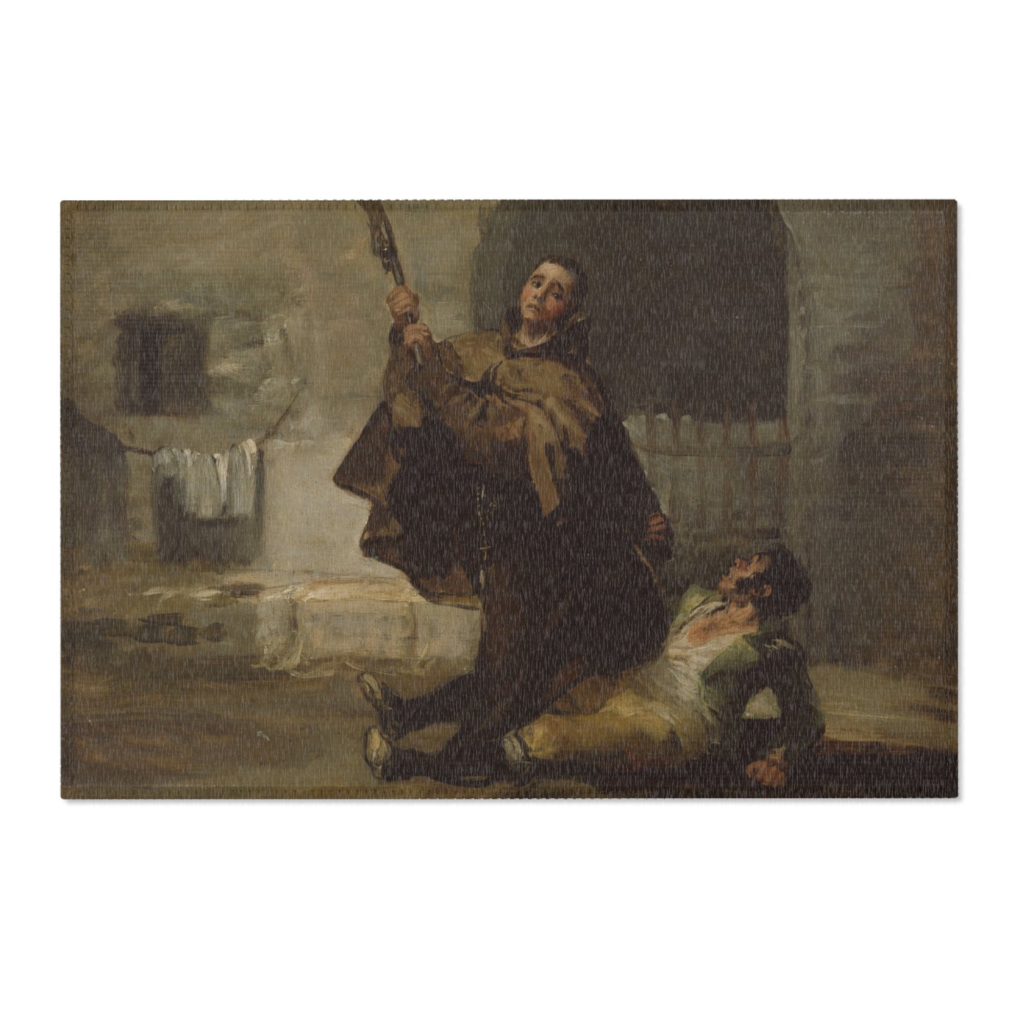 Francisco José de Goya y Lucientes - Friar Pedro Clubs El Maragato with the Butt of the Gun | Area Rug