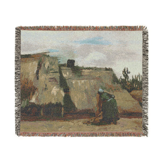 A Peasant Woman Digging — Van Gogh Tapestry Blanket