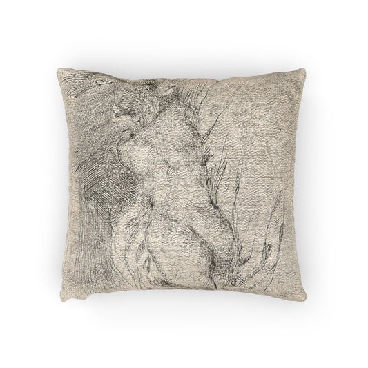 Study of a Woman Seen from the Back — Delacroix Pillow