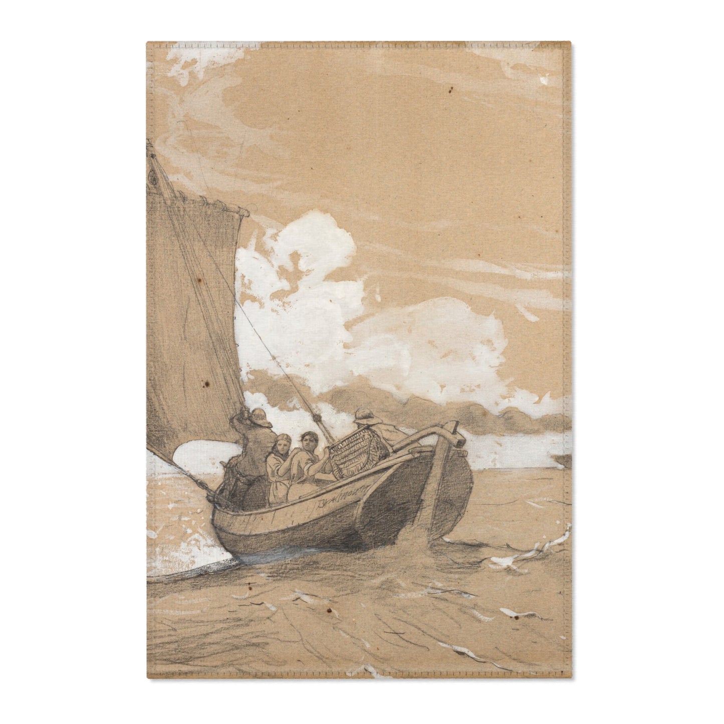 Winslow Homer - Fishing off Scarborough | Area Rug