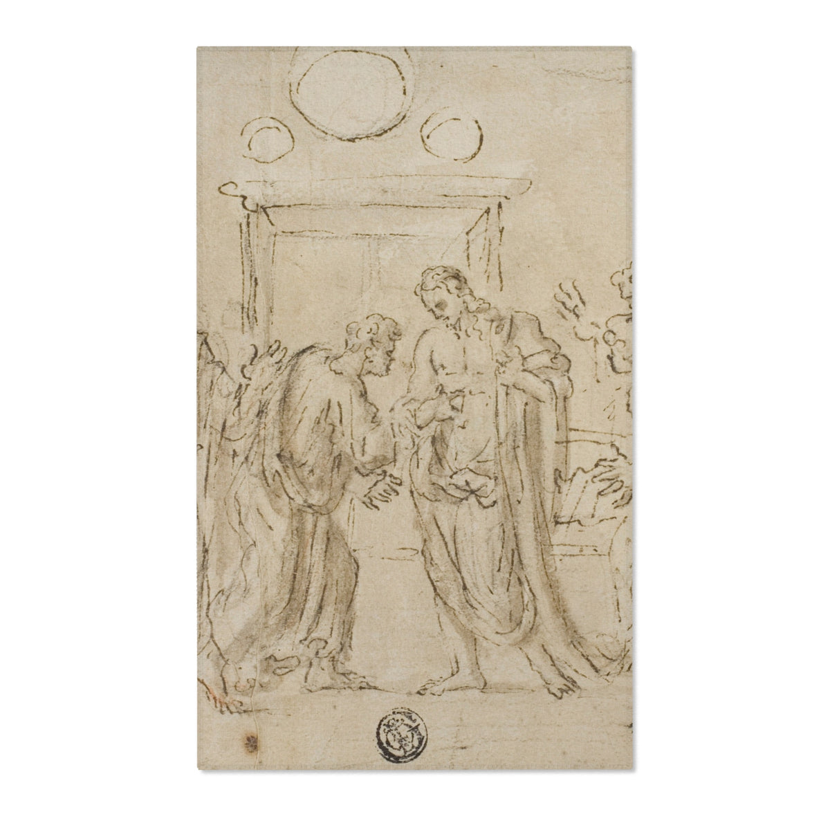 The Incredulity of Saint Thomas (style of Poussin) Area Rug