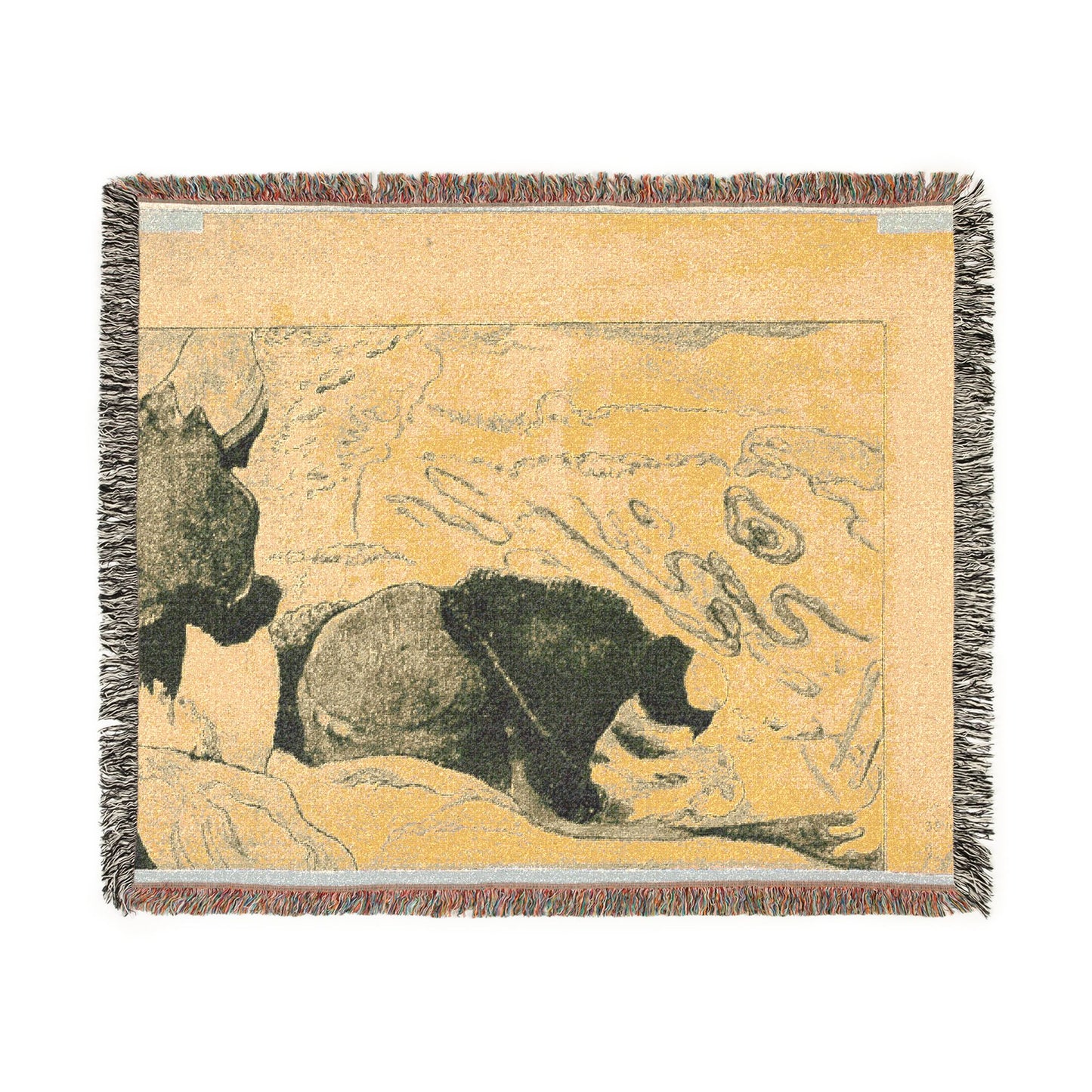 Volpini Suite: Women Washing Clothes (verso) Woven Throw Blanket
