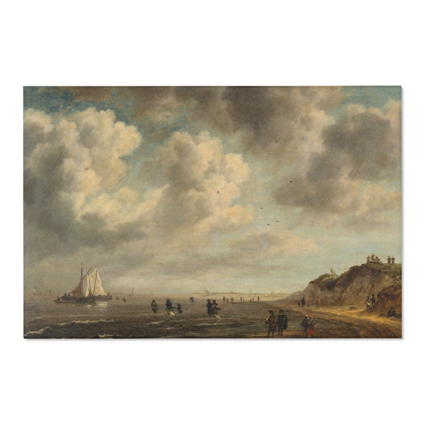 Naar Jacob van Ruisdael - Beach View - 154 - Mauritshuis | Area Rug