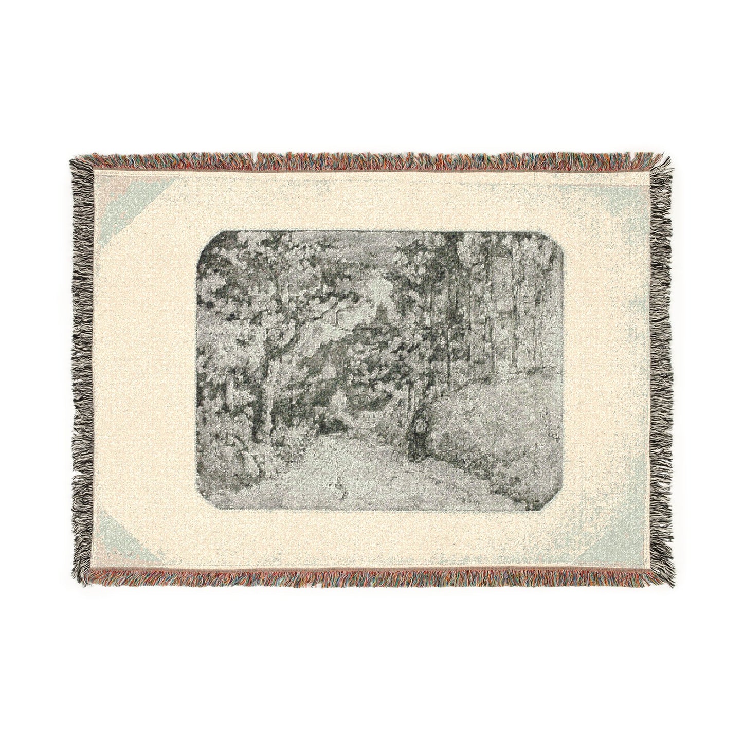 Camille Pissarro - Wooded Lane at Pontoise | Tapestry Blanket