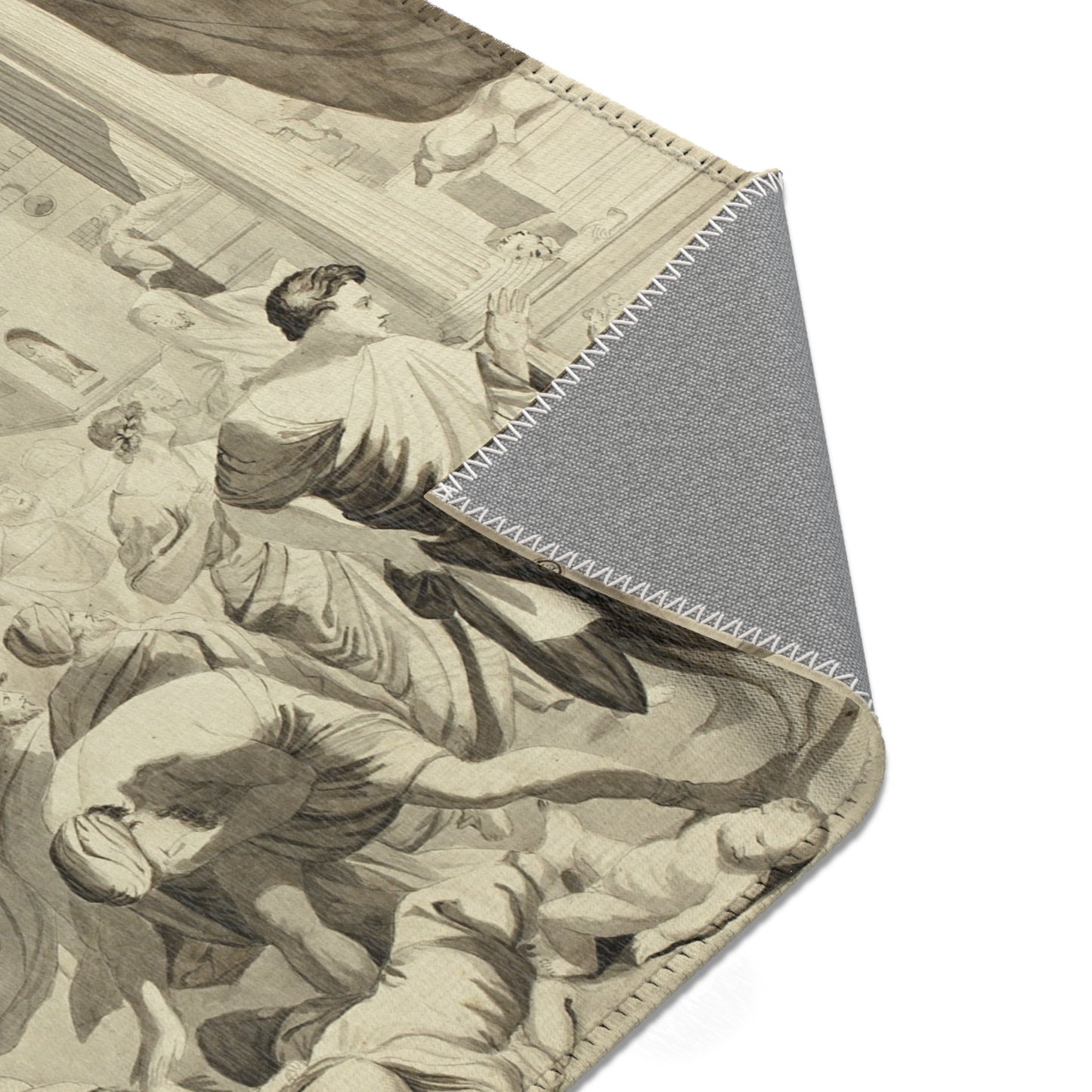 Nicolas Poussin - Plague of Ashdod | Area Rug