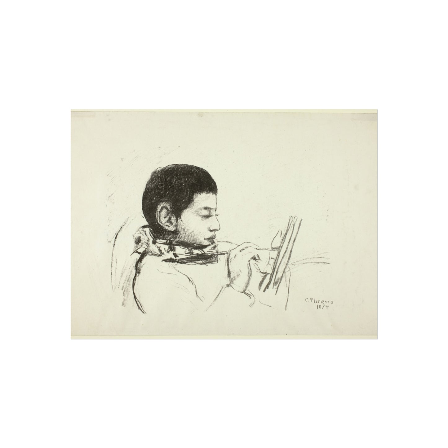 Camille Pissarro - Portrait Lucien Pissarro | Fine Art Poster