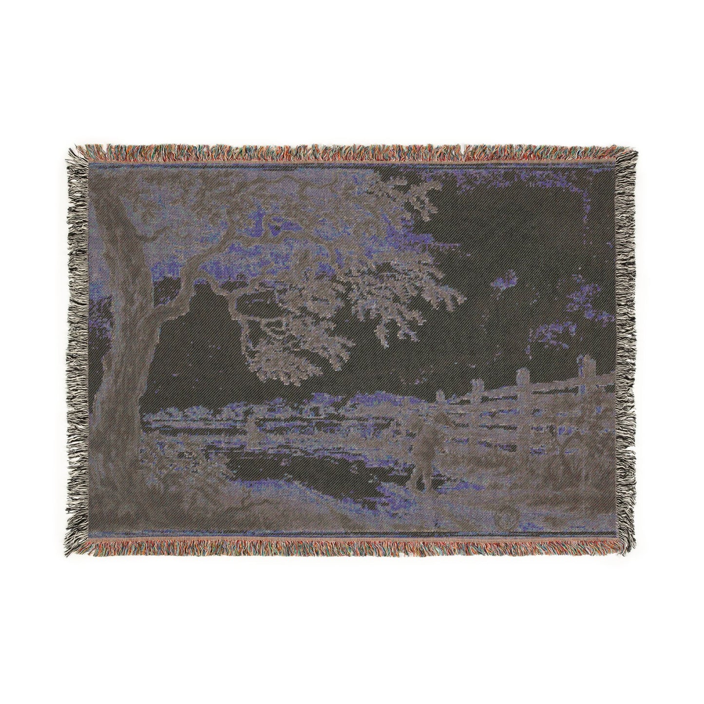 Style of Jacob van Ruisdael - Figures with Baskets on Road | Woven Tapestry Blanket